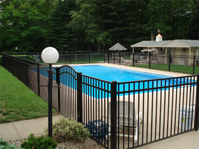 fence surrounding pool