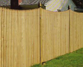 scalloped wood fence